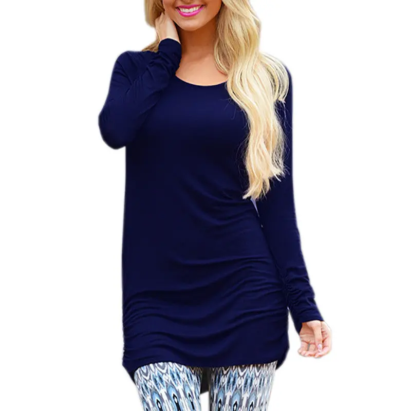 Scoop-Neck Irregular-Hem Bodycon Dress – Sleek Long-Sleeve Casual Fit