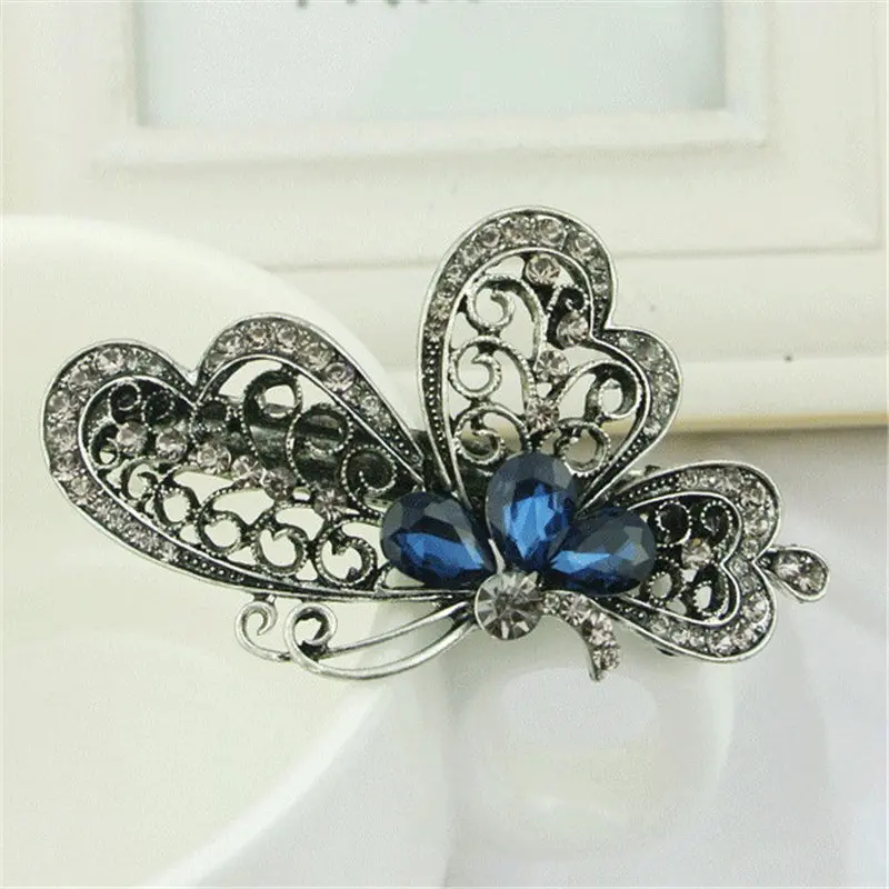 Scrunchy Blue Butterfly Hair Clip For Women Hair Accessories Trendy Jewelry Fast Shipping Feida 2