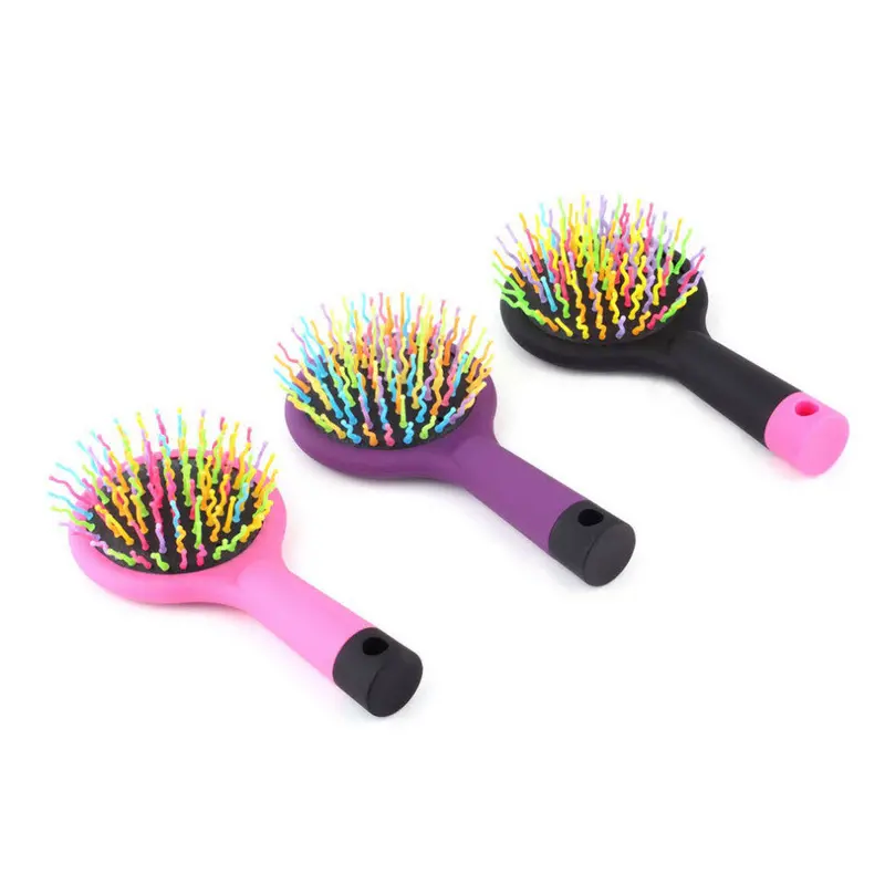 Selerainbow Volume Anti-Static Magic Detangler Hair Curl Straight Massage Comb Brush Styling Tools With Mirror 1