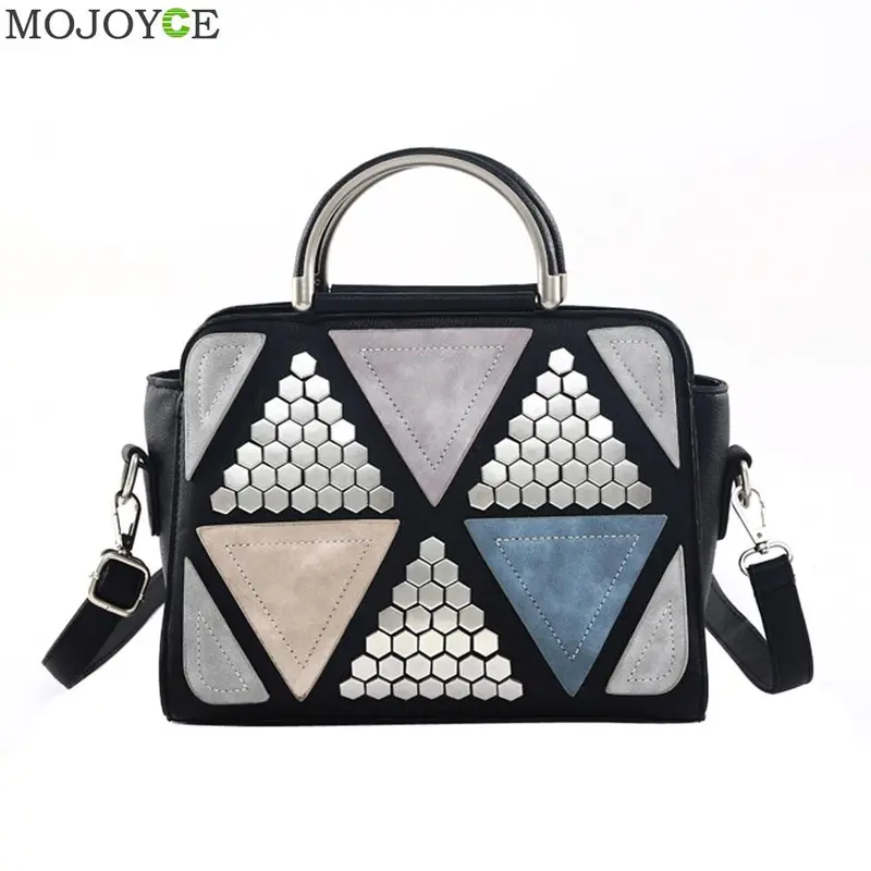 Sequined Patchwork Pu Women Bag Women Leather Handbag Rivet Women Messenger Bags Shoulder Crossbody Bag Sac A Main Clutch 1