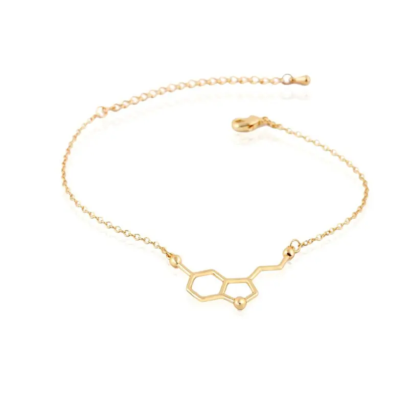 Serotonin Molecule Chain Link Bracelets Bracelet Chemical Structure Charms Bracelet B035 1