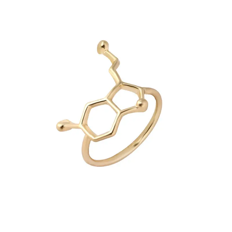 Serotonin Molecule Ring Chemistry Molecule Happiness Ring Friendship Gift Serotonin Molecule Ring Any Molecule Shape R154 3
