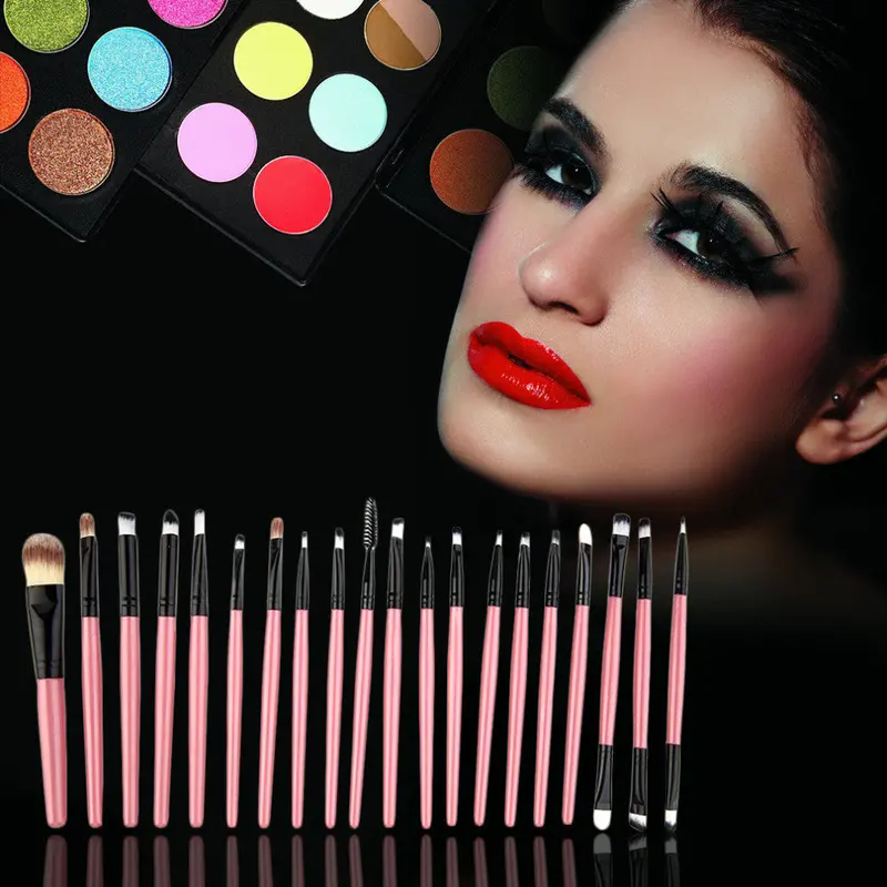 Set Of 20 Pieces Brushes Pack Complete Make-Up Brushes Set Kit 1