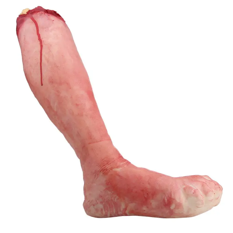Severed Scary Cut F Bloody Leg Fake Latex Leg Halloween Prop Toy Large 44.5*20*10Cm 1