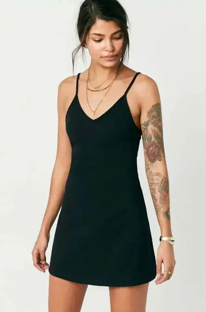 Sexy Backless Cross Strappy Halter Striped Dresses Women V Neck Cross Bandage Back Short Dress Femme 3 Colors S M 5