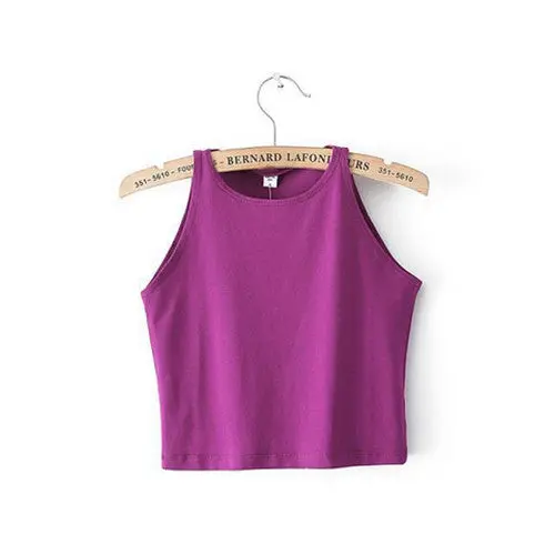 Sexy Bare Midriff Tanks Crop Top Brandy Melville Short Tank Tops Camis Camisole Tee Tee Ropa Mujer Camisetas Femininas 6 Colors 1