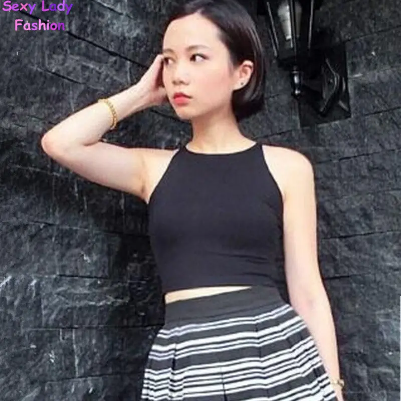 Sexy Bare Midriff Tanks Crop Top Brandy Melville Short Tank Tops Camis Camisole Tee Tee Ropa Mujer Camisetas Femininas 6 Colors 7