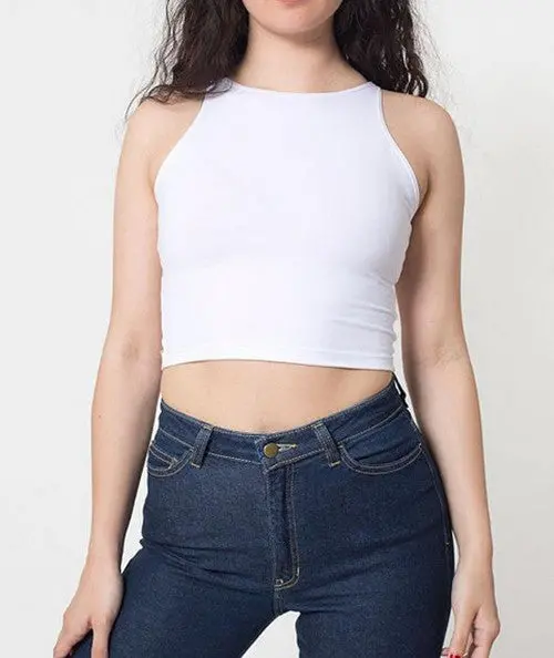 Sexy Bare Midriff Tanks Crop Top Brandy Melville Short Tank Tops Camis Camisole Tee Tee Ropa Mujer Camisetas Femininas 6 Colors 8