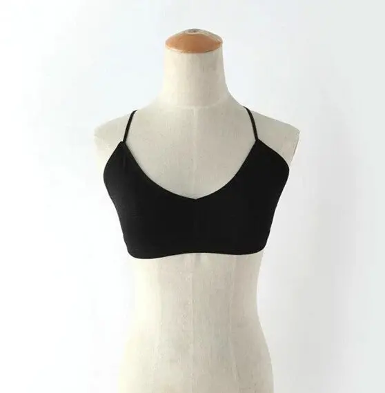 Sexy Bralet Striped Strappy Bra American Aa Camis Backless Short Tanks Bustier Crop Tops Regata Beach 5 Solid Colors 1