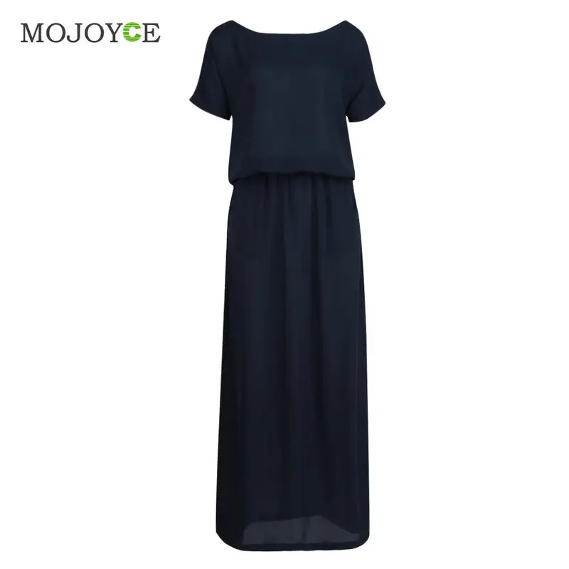 Sexy Casual Sleeveless Evening Party Women Dress Vestidos Off Shoulder Chiffon Long Dress Vestido De Festa 1