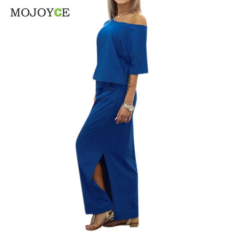 Sexy Casual Sleeveless Evening Party Women Dress Vestidos Off Shoulder Chiffon Long Dress Vestido De Festa 3