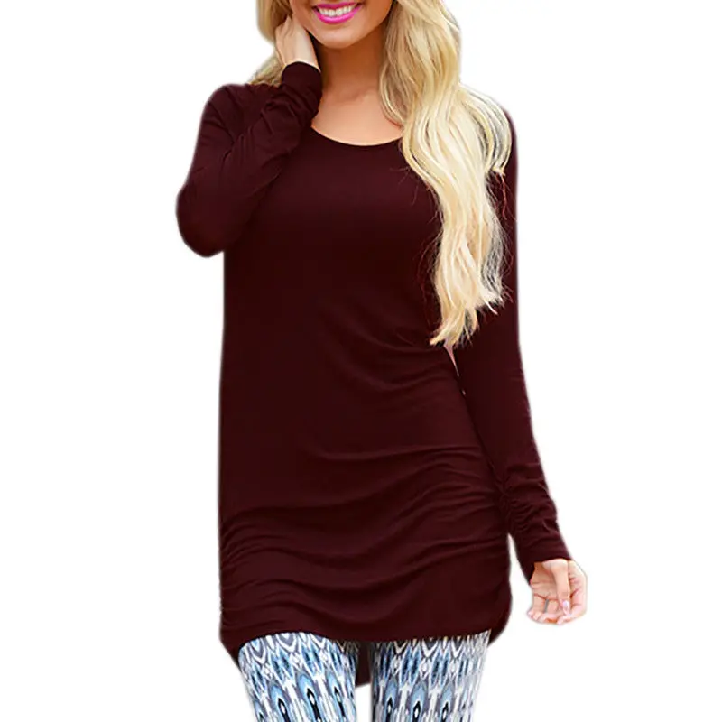 Sexy Casual Women Dress Irregular Long Sleeve Scoop Collar Dress Solid Casual Bodycon Dress Vestidos Plus Size Gv431 8
