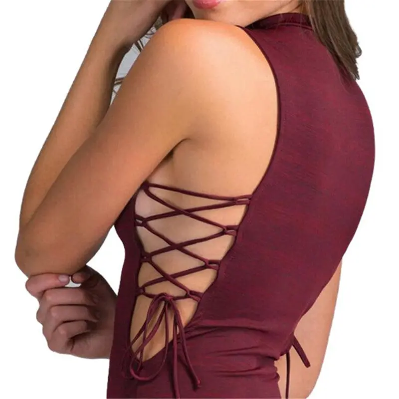 Sexy Club Dress Sleeveless Bodycon Bandage Dress Slim Package Hip Wrap Women Dress O Neck Dress For Women 2