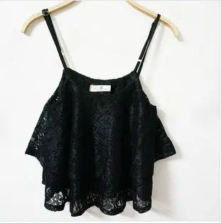 Sexy Crochect Lace Crop Top 3 Colors Club Backless Short Women Tops Camisole Sleeveless Cropped Tops For Women 1