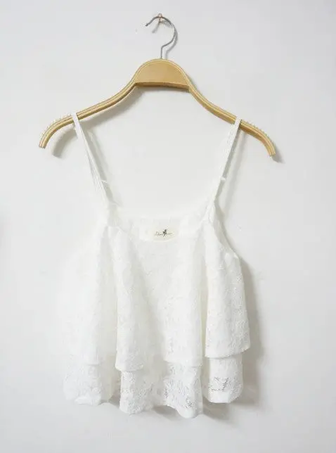 Sexy Crochect Lace Crop Top 3 Colors Club Backless Short Women Tops Camisole Sleeveless Cropped Tops For Women 2