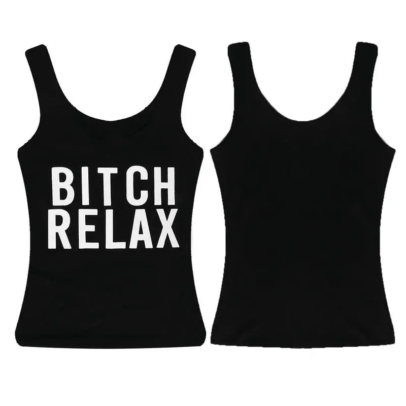 Sexy Cropped Tank Tops Ms Letter Print Casual Vest Crop Top 3