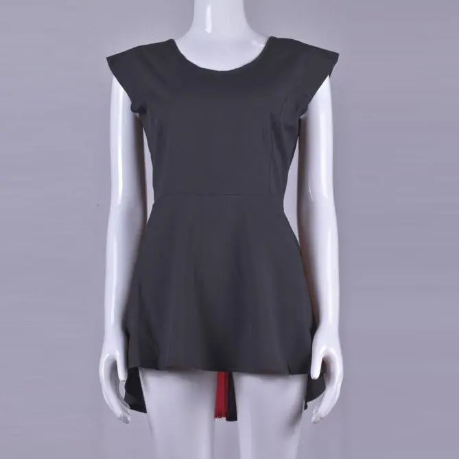 Sexy Deep O Neck Slim Fit Tight Tops Crop Top Camisetas Tank Vest Tee With Zipper 8