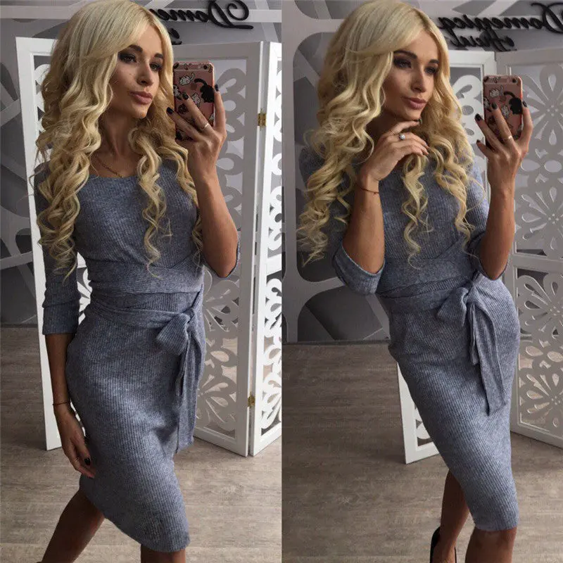 Sexy Dress Bandage Office Dress Vestidos Fall Plus Size Women Long Sleeve Party Dresses Vestido De Festa Gv381 1