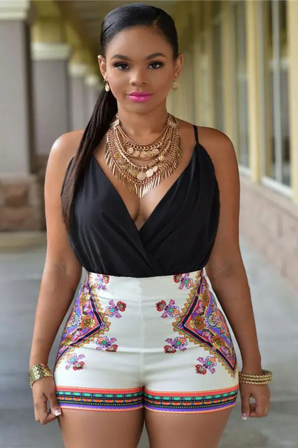 Sexy Floral Rompers Jumpsuit Bodycon Playsuit Shorts Jumpsuit Spaghetti Strap Overalls 1