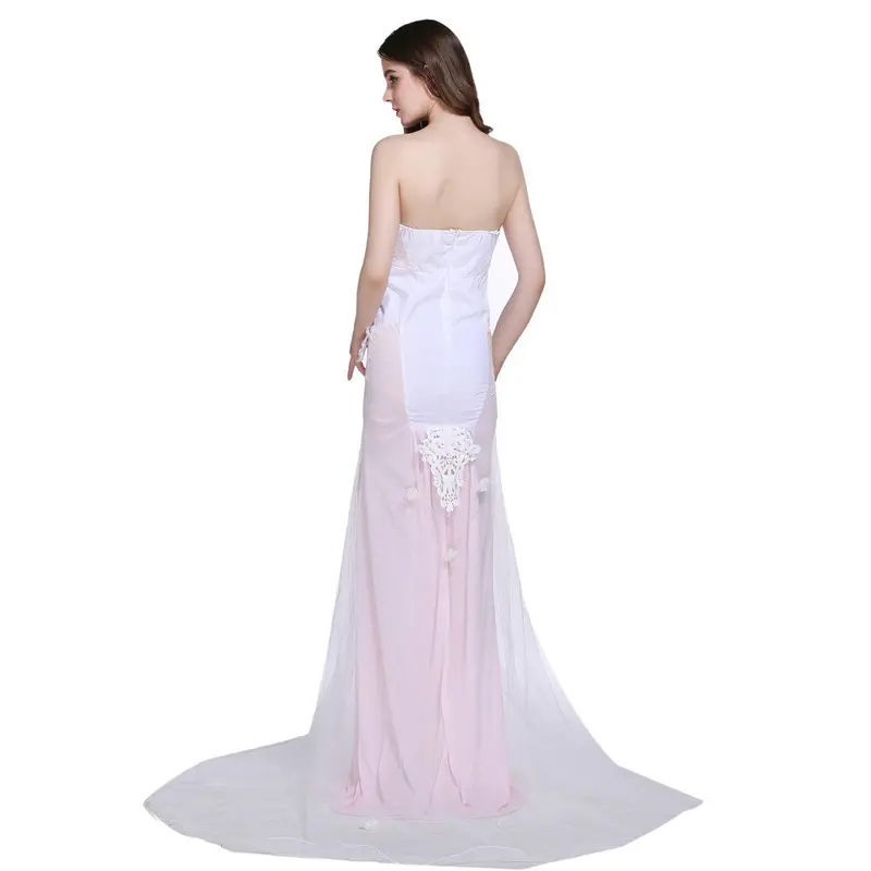 Sexy Formal Sweet Long Women Lace Dress Prom Party Bridesmaid Floor Length Dress Robe Vestidos De Fiesta 2