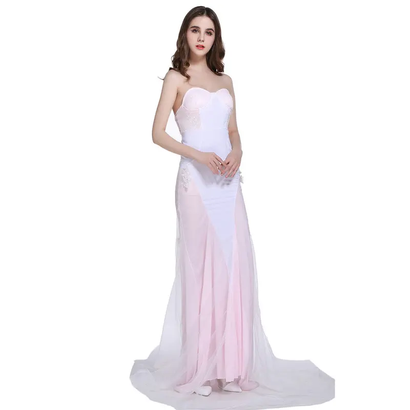 Sexy Formal Sweet Long Women Lace Dress Prom Party Bridesmaid Floor Length Dress Robe Vestidos De Fiesta 4