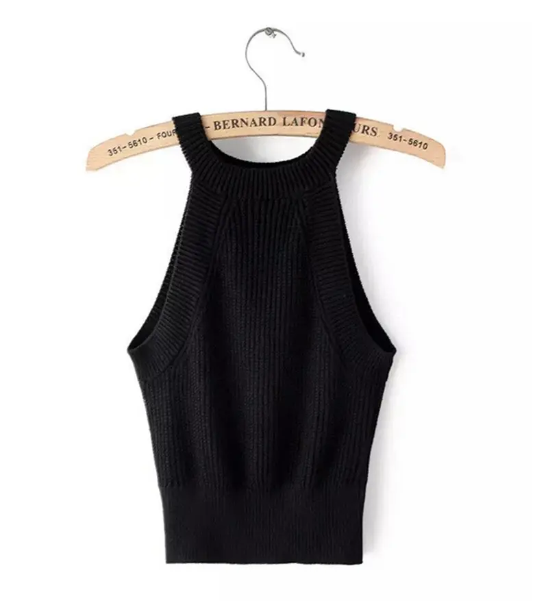 Sexy Knitted Bustier Crop Top Halter Women's Aa Brandy Melville Adventure Time Feminino Camisetas Camis Tops 6 Color 7