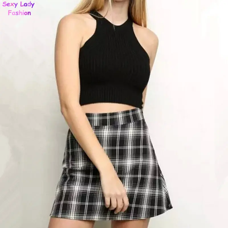 Sexy Knitted Bustier Crop Top Halter Women's Aa Brandy Melville Adventure Time Feminino Camisetas Camis Tops 6 Color 8