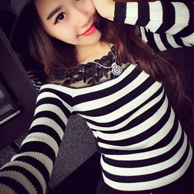 Sexy Lace Long Sleeve Vetement S Remeras Mujer Casual Caliente Mujeres Casual Blusas De Manga Larga 1