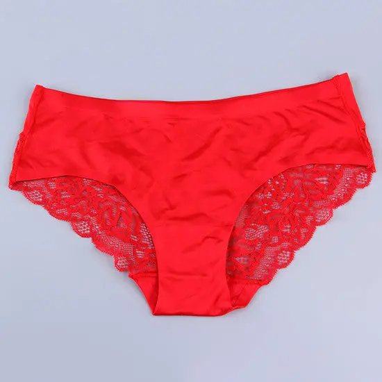 Sexy Lace Panties Seamless Cotton Panty Briefs Underwear Beautiful French Lace Pattern 1