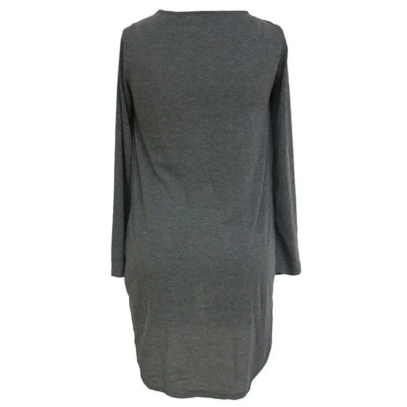 Sexy Lace Up V Neck T Shirt Women Twist Irregular Tee Shirt Femme Long Sleeve Loose Women Tops Plus Size T-Shirts For Women 9