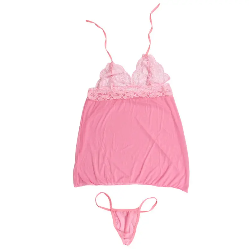 Sexy Lacelingerie Nightwear Dress Babydoll G-String Sleepwear 5