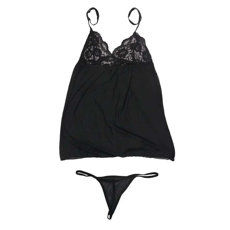 Sexy Lacelingerie Nightwear Dress Babydoll G-String Sleepwear 6