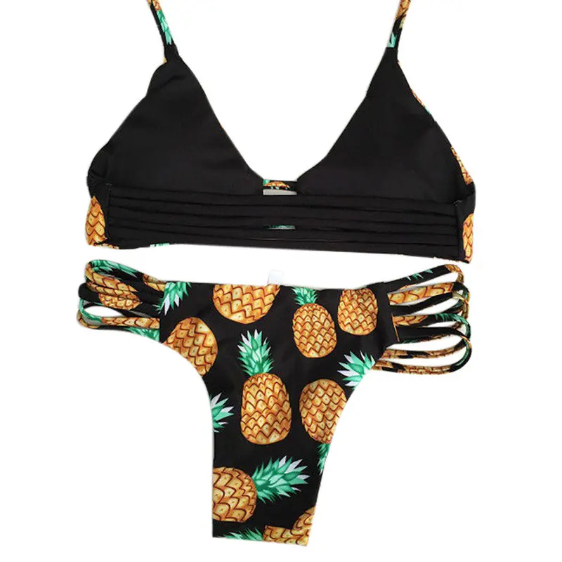 Sexy Lingerie Set Women Bikini Set Pineapple Swimsuit Backless Bikini Brazilian Swimwear Feida 4