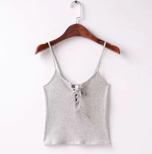 Sexy Metal Eyelets Lacing Up Camis Bralette Bustier Crop Top Camisetas Strappy Bra Tank Vest Elastic Straps Tee 6 Color 3
