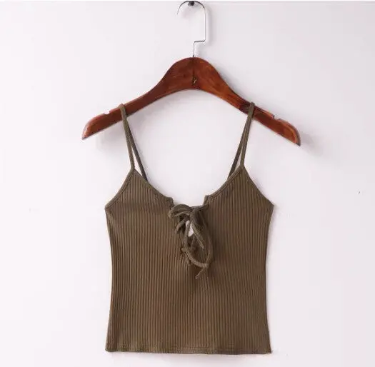 Sexy Metal Eyelets Lacing Up Camis Bralette Bustier Crop Top Camisetas Strappy Bra Tank Vest Elastic Straps Tee 6 Color 7