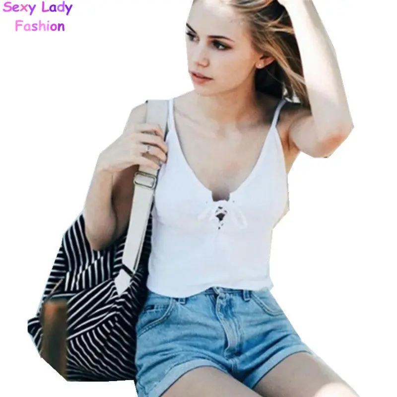 Sexy Metal Eyelets Lacing Up Camis Bralette Bustier Crop Top Camisetas Strappy Bra Tank Vest Elastic Straps Tee 6 Color 8