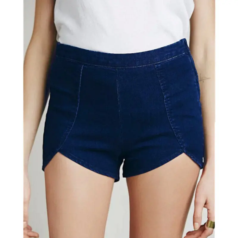 Sexy Notch Hem Denim Shorts Shorts Women Zipper Jeans Femme Short Pants Trousers Xs S M L 3