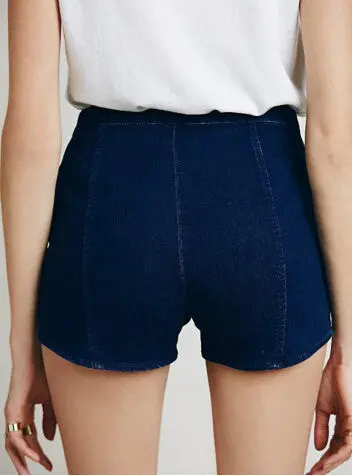 Sexy Notch Hem Denim Shorts Shorts Women Zipper Jeans Femme Short Pants Trousers Xs S M L 4