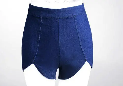 Sexy Notch Hem Denim Shorts Shorts Women Zipper Jeans Femme Short Pants Trousers Xs S M L 5