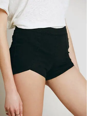 Sexy Notch Hem Denim Shorts Shorts Women Zipper Jeans Femme Short Pants Trousers Xs S M L 5