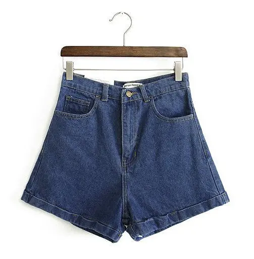 Sexy Retro High Waist Jeans Denim Shorts Roll-Up Hem Shorts Short Pants Trousers 3 Colors 6