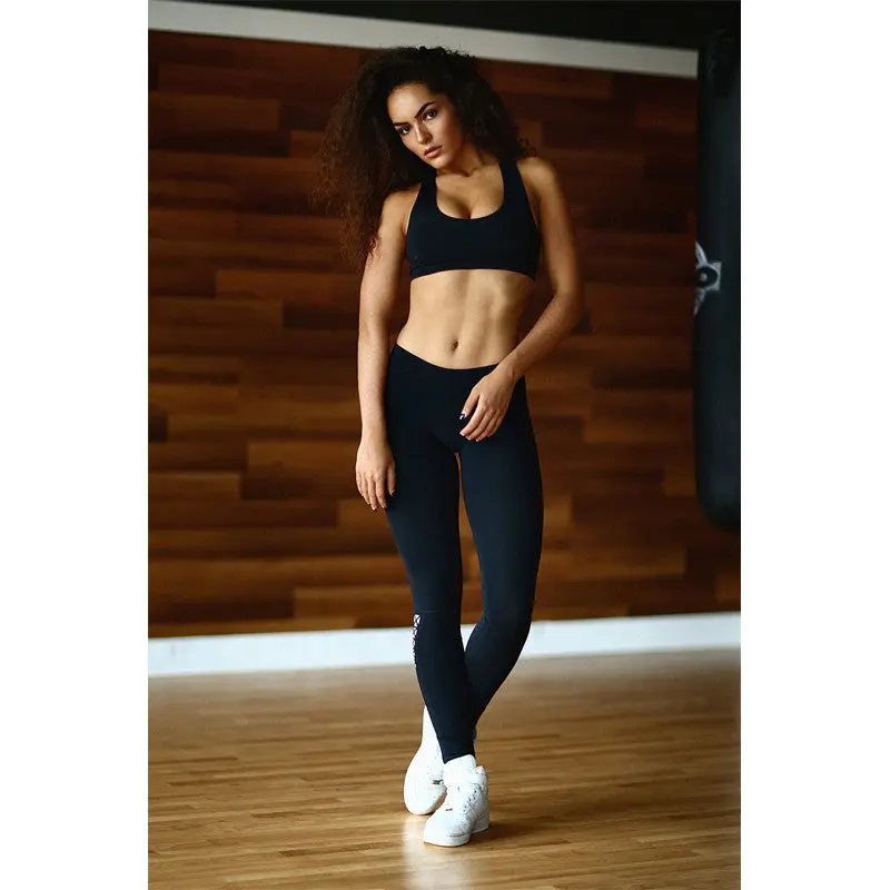 Sexy Skinny Gym Jumpsuit Women Elasticity Running Fitness Jumpsuit Sport Clothing Set Women Plus Size Bodycon Jumpsuit 2