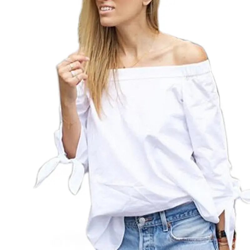 Sexy Slash Neck Off Shoulder Loose Blouse Shirt Women Casual Blouse Women Tops Plus Size Blusas Shirt Gv221 6