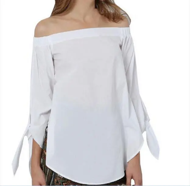 Sexy Slash Neck Off Shoulder Loose Blouse Shirt Women Casual Blouse Women Tops Plus Size Blusas Shirt Gv221 7