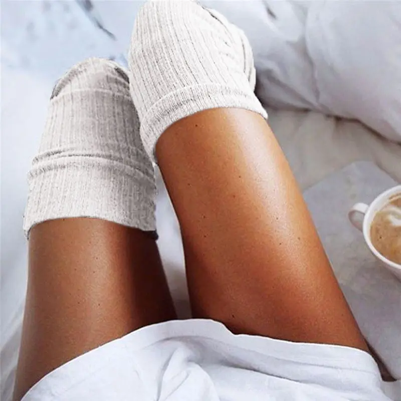 Sexy Stockings Women Knitted Thigh High Stockings Long Boot Warm Stockings Sexy 7 Colors Women's Stockings Feida 1