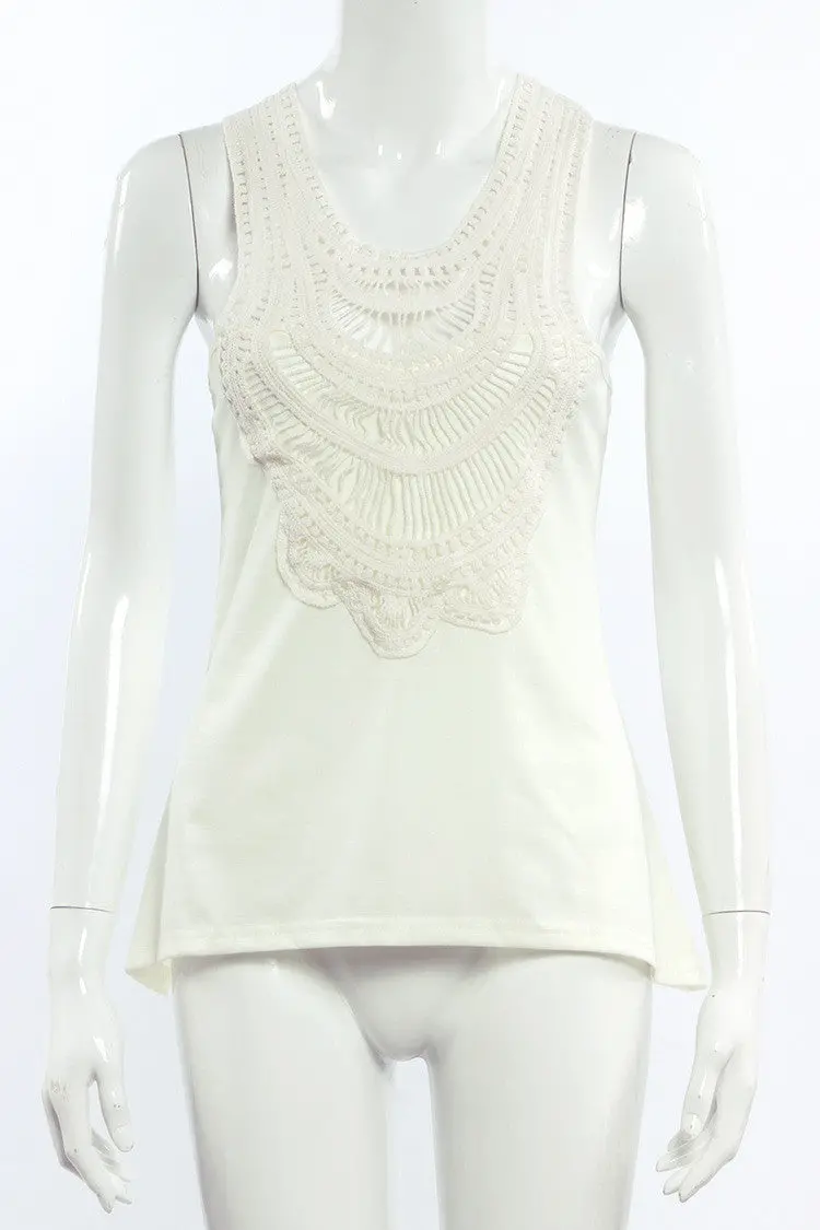 Sexy Tank Tops Women Lace Patchwork Halter Top Crochet Hollow Out Tops Tank Slim Veste Femme Plus Size Camisole 1