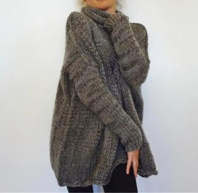 Sexy Turtle Neck Pullovers Women's Long Warm Sweater Slim Tunic Shirt Tops 4 Colors Plus Size Lx092 13