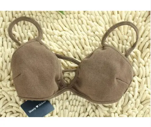 Sexy V Neck Backless Cross Brandage Strappy Bustier Crop Top Bra Tank Bralette Brandy Camis 6 Colors 4