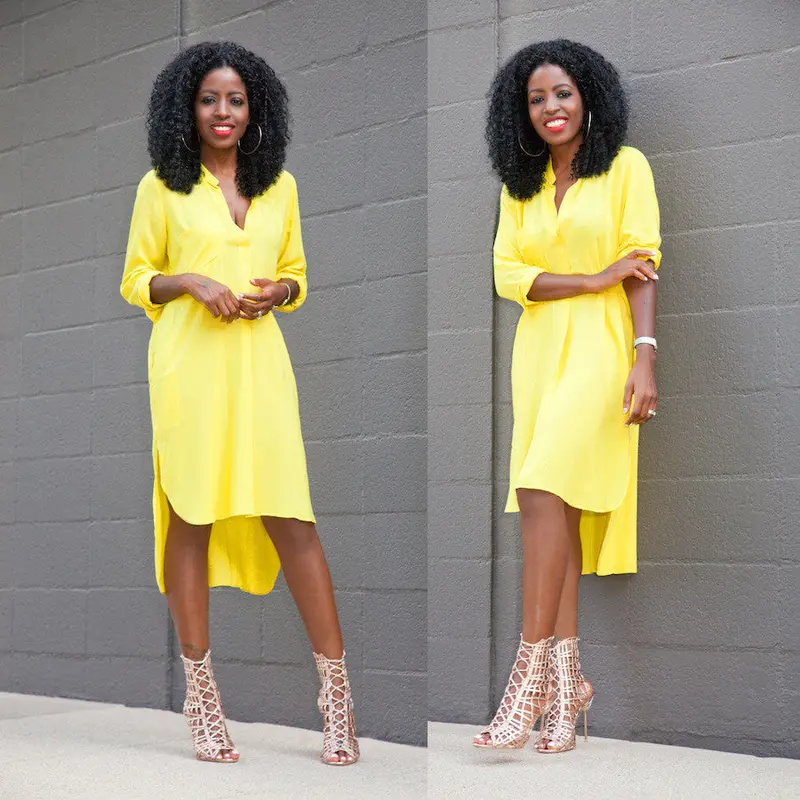 Sexy V Neck Chiffon Tunic Shirt Dress For Cocktail Party Vestidos In Solid Color Clothings Lx088 2