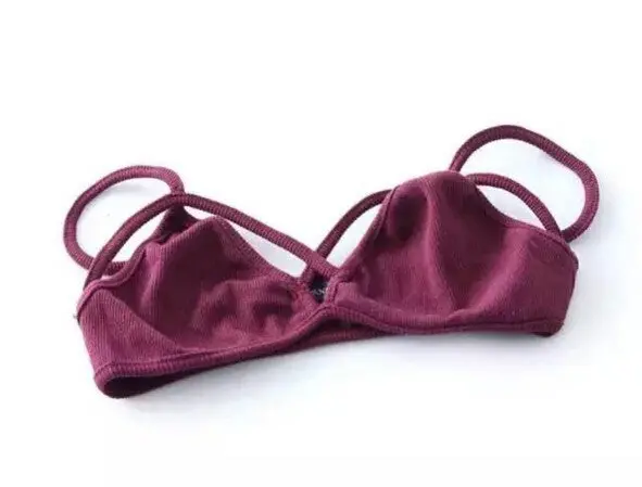 Sexy V Neck Front Backless Cross Brandage Hollow Out Strappy Bustier Crop Top Bra Tank Bralette Brandy Camis 5 Colors 5
